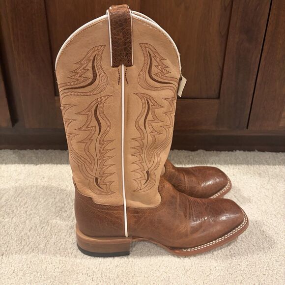 Try On New Cody James Yellowstone Western Cowboy Boots Men 8 1/2 D BCJSP22L1 Tan main image 4